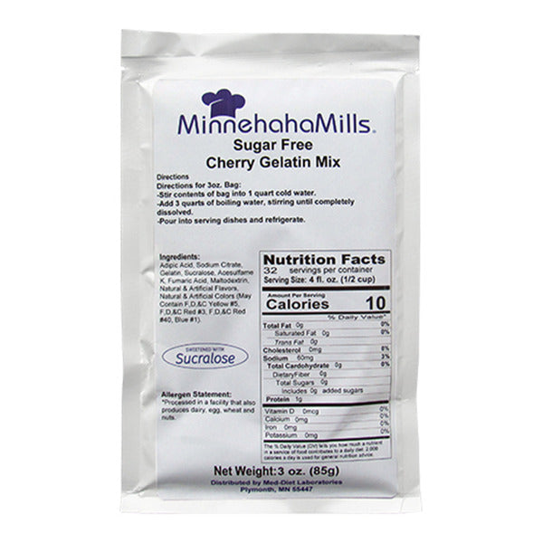 12-PACK OF GELATIN CHERRY MIX SUGAR FREE