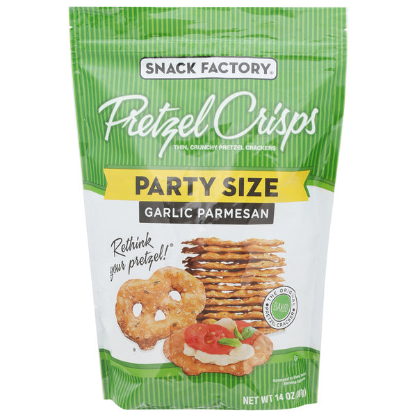 12-PACK OF SNACK PRETZEL GARLIC PARMESAN, PARTY SIZE