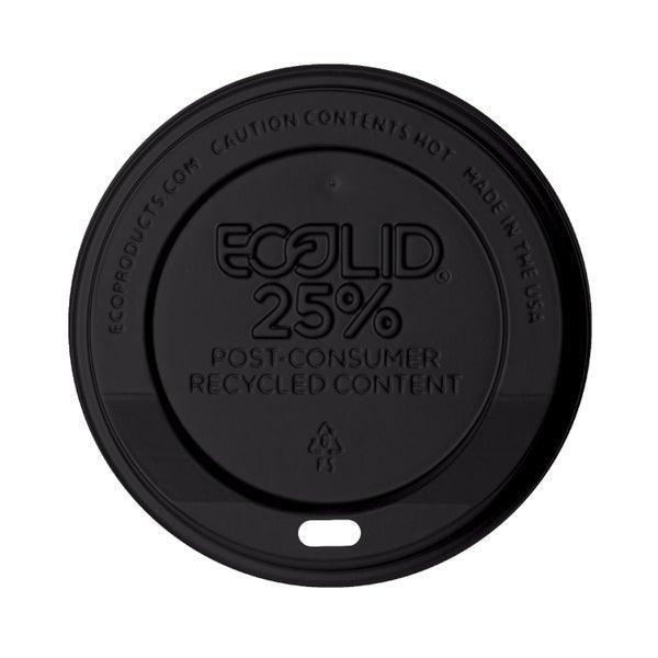 1000-PACK OF LID PLAS BLK F/10-20OZ 25% REC