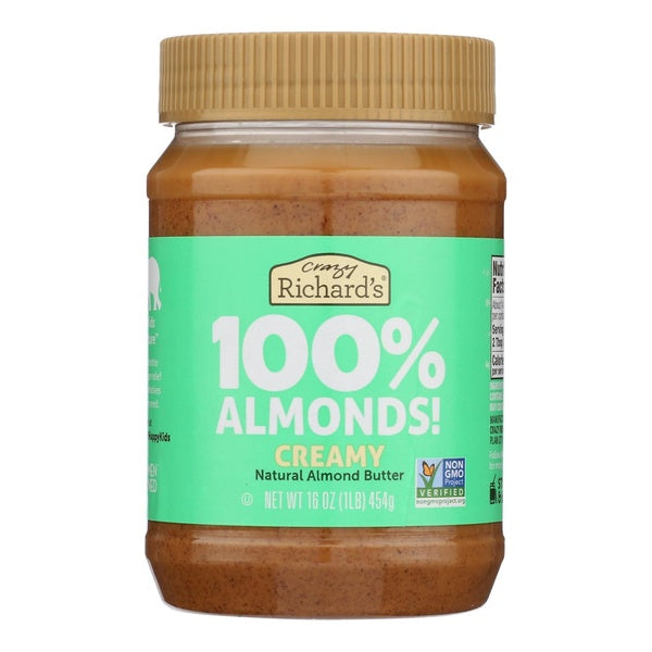 6-PACK OF Almond Butter Crazy Richard's 16 oz