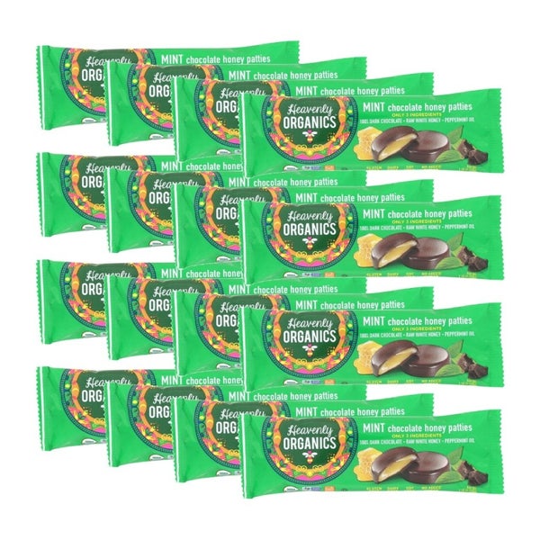 16-PACK OF Candy Chocolate Mint Honey Heavenly Organics 1.2 oz