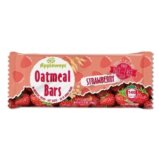 216-PACK OF Whole Grain Strawberry Oatmeal Bar Appleways, 216 - 1 CNT