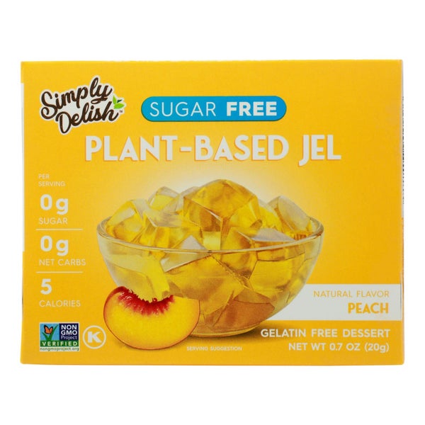 6-PACK OF Jello Mix Peach Simply Delish .7 oz