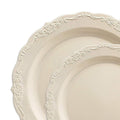 120-PACK OF Plate Set Ivory Disposable Dinnerware