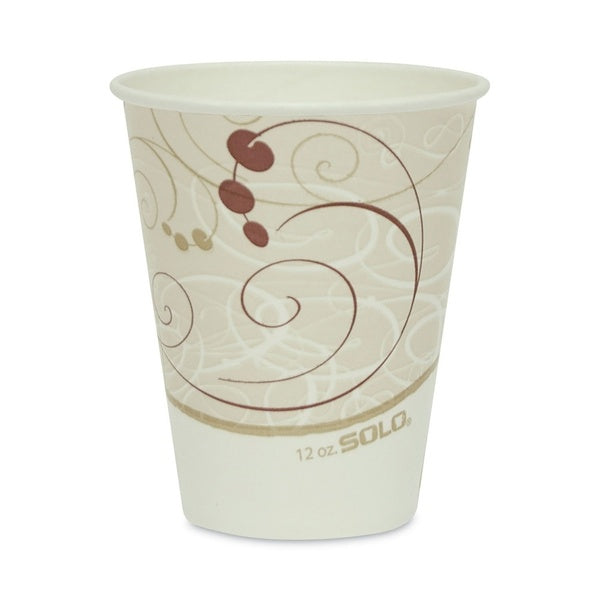 2000-PACK OF Cup Paper Durable 12 oz Double-Sided Poly Symphony Design Paper Cold Cups - 2000 Count for All Your Beverage Needs
