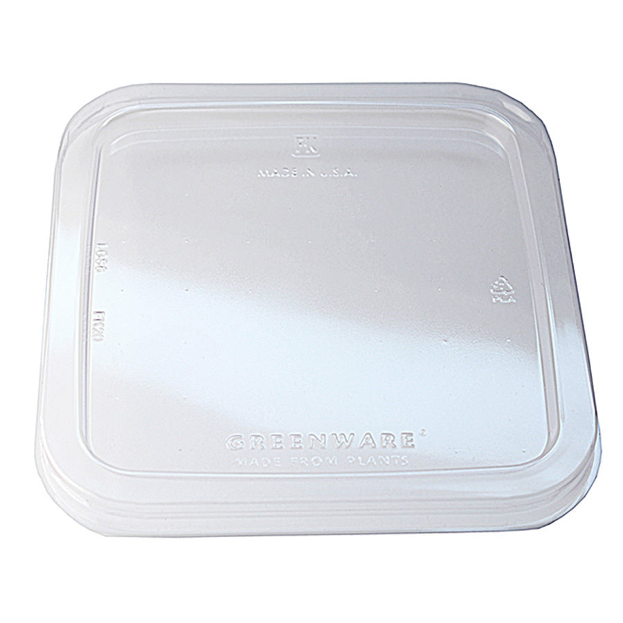 300-PACK OF CONTAINER TOGO PLA Lids for Greenware On-The-Go Containers | 6x6" | 300 count