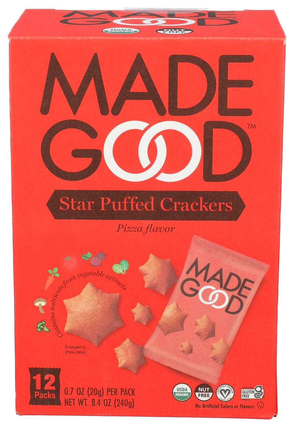 4-PACK OF SNACK PUFF STAR CRACKERS PIZZA FLAVOR