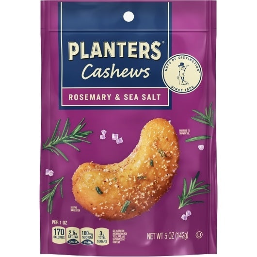 12-PACK OF Cashew Rosemary Sub Planters, 12 - 5 Oz
