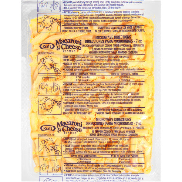 7 OZ-PACK OF MACARONI AND CHEESE POUCH
