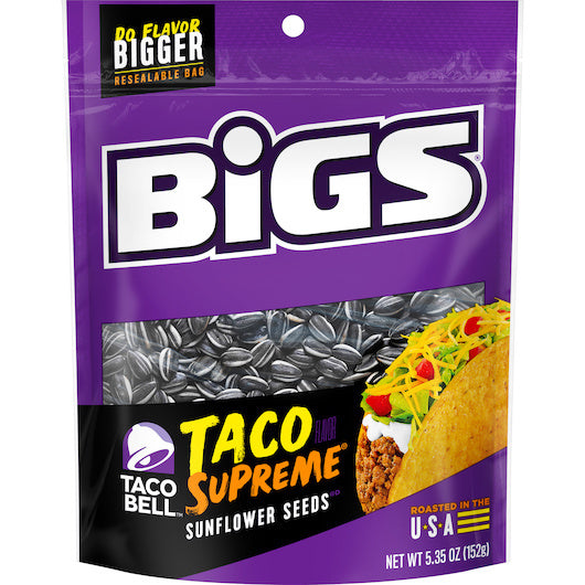 8-PACK OF Sunflower Seeds Taco Supreme Bigs Sunflower Seeds, 8 - 5.35 Oz