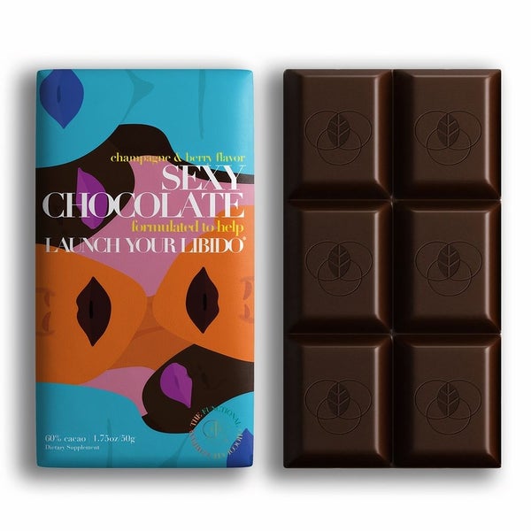 12-PACK OF Chocolate Bar Sexy The Functional Chocolate Company
