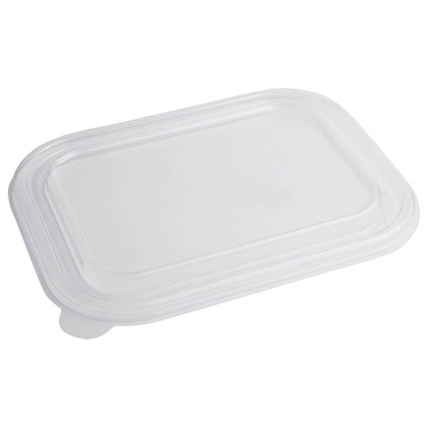 400-PACK OF CONTAINER TAKEOUT World Centric Compostable PLA Lids for 10 x 7.5" Fiber Trays | 400 count