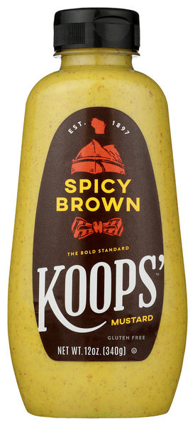 12-PACK OF Mustard Spicy Koops 12 oz