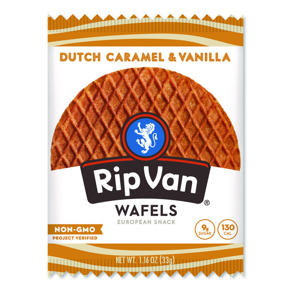 12-PACK OF SNACK SWEET WAFELS, DUTCH CARAMEL AND VANILLA 1.16 OUNCE - CASE OF 12
