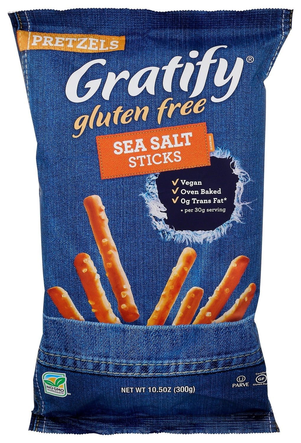 6-PACK OF SNACK PRETZEL SEA SALT STICKS