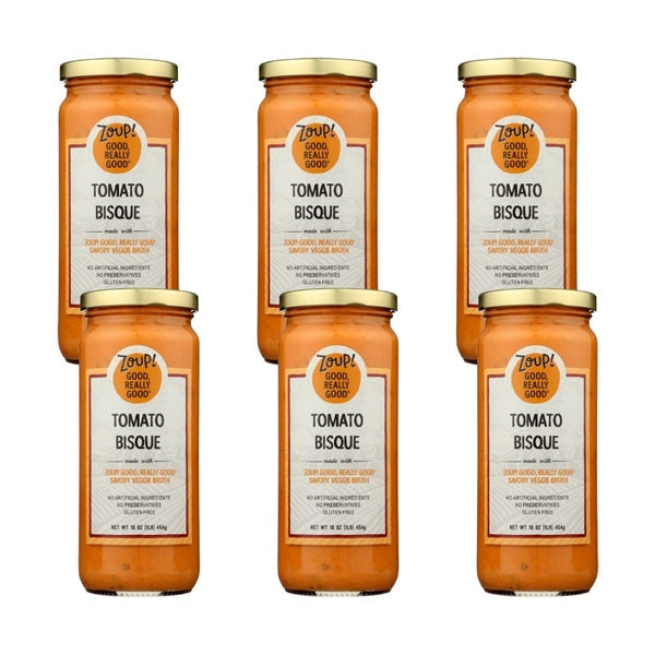 6-PACK OF Soup Tomato Bisque Zoup Good Reall 16 oz