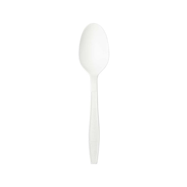 1000-PACK OF Teaspoon Weighted Karat Earth PLA Medium-Heavy Weight Compostable Tea Spoons Bulk Box, Natural - 1,000 pcs
