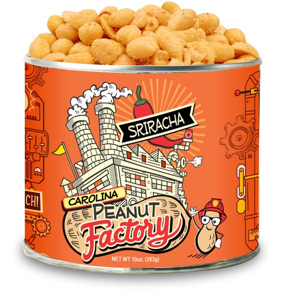 6-PACK OF Peanut Roasted Zesty Sriracha Sm Carolina Peanut Factory, 1949 Nut Company