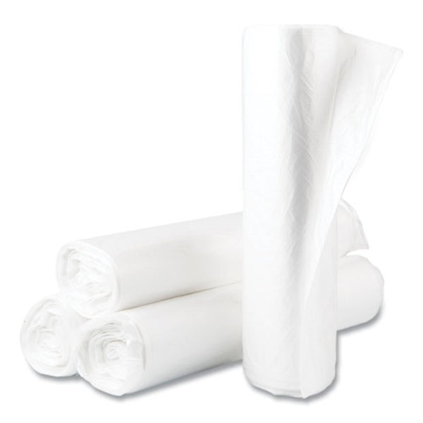 250-PACK OF Trash Liner Inteplast Group High-Density 45 Gallon Commercial Can Liners - 40 in. x 46 in. Natural Trash Bags (250 Count)
