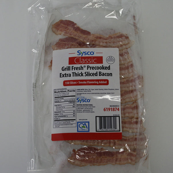 150 CT-PACK OF BACON PRECOOKED XTHICK SLICE