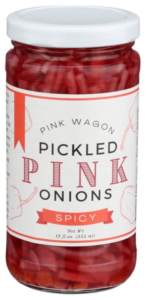 12-PACK OF Onions Pickled Red Spicy, Pink Wagon Foods