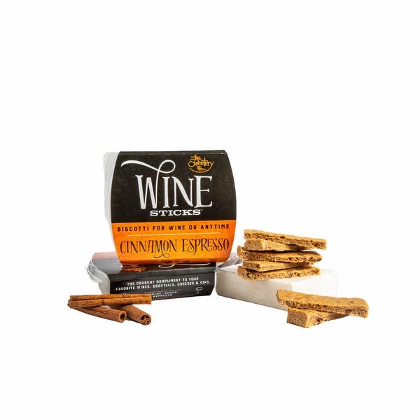 20-PACK OF Cookies Cinnamon Espresso Wine Sticks Box, The Sweetery