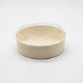 200-PACK OF Container Disp Wooden Round Base w/ Lid 6.5"x1.6"