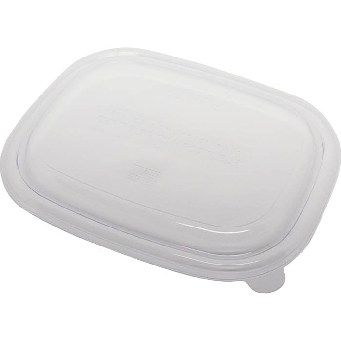 400-PACK OF CONTAINER TAKEOUT World Centric Compostable PLA Lids for 8.7 x 6.7 Fiber To-Go Boxes | 400 count