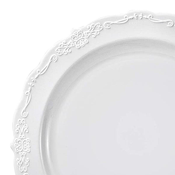 12-PACK OF Plate Plastic 10" Vintage Round