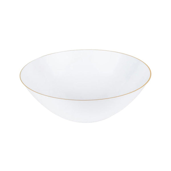 12-PACK OF Bowl Dessert 6 oz White Gold Rim