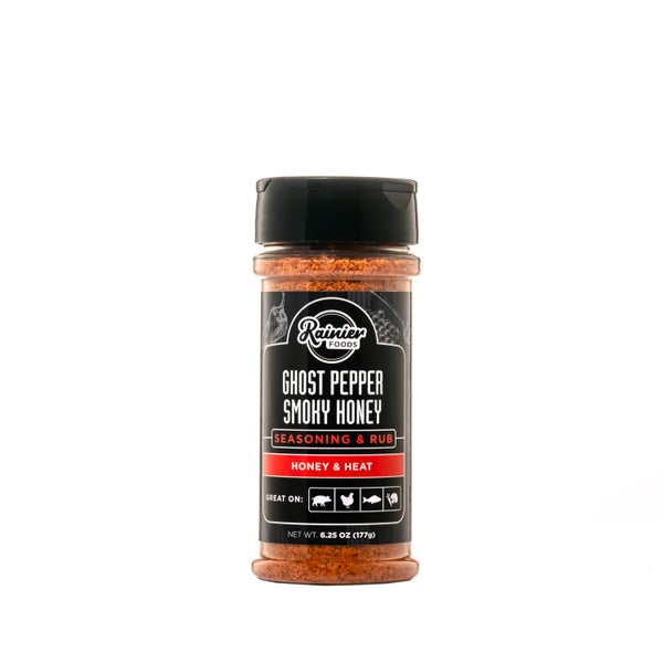 6-PACK OF Seasoning Rub Ghost Pepper Smoky Honey, Rainier Foods