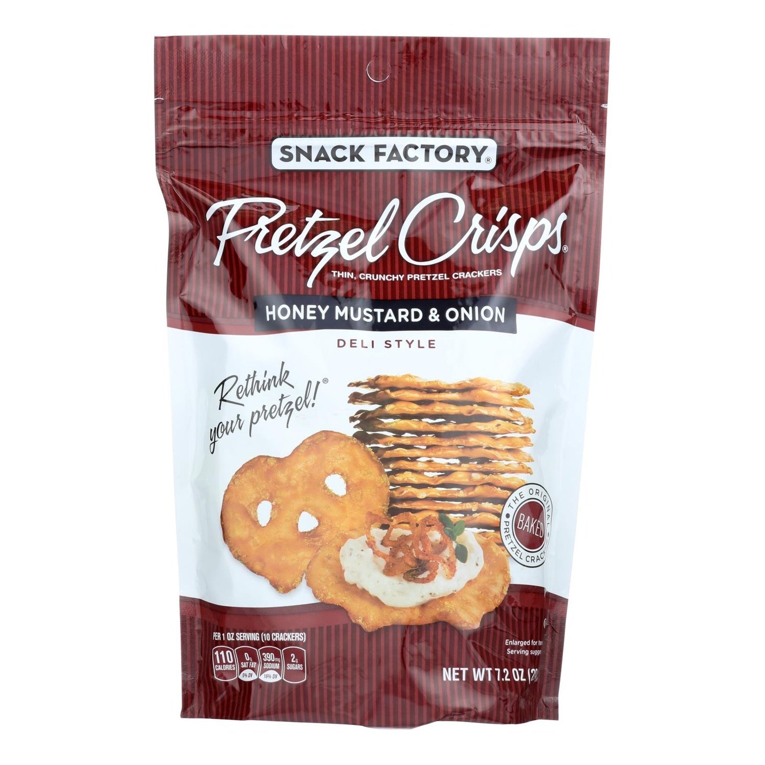 12-PACK OF SNACK PRETZEL HONEY MUSTARD & ONION