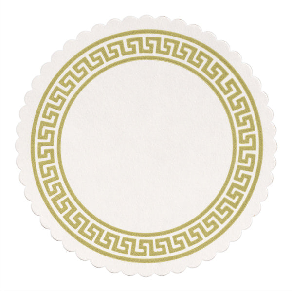 4-PACK OF COASTER PAPR GOLD GREEK KEY