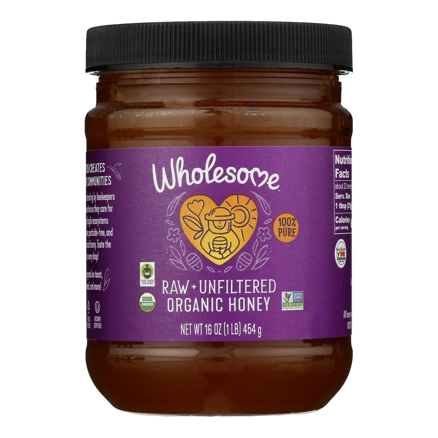 6-PACK OF HONEY RAW RAW + UNFILTERED ORGANIC HONEY