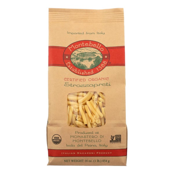 12-PACK OF Pasta Strozzapreti Organic Montebello 1 lb