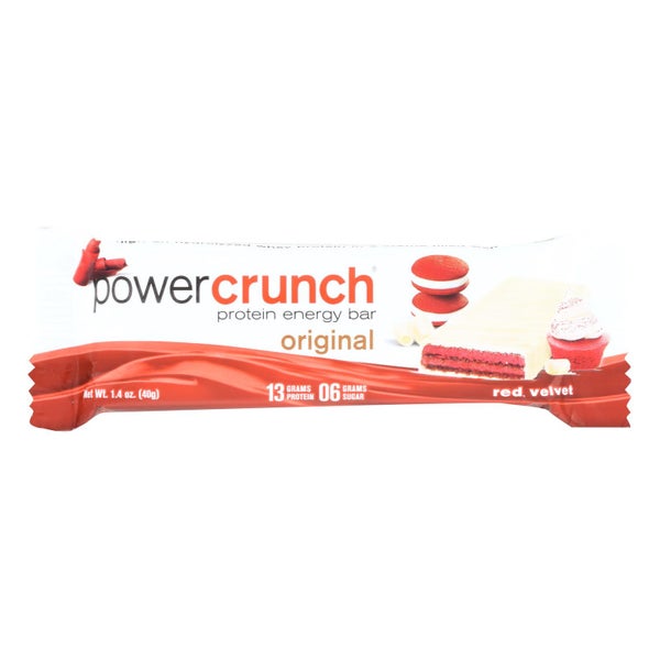 12-PACK OF Bar Energy Red Velvet Power Crunch 1.4 oz
