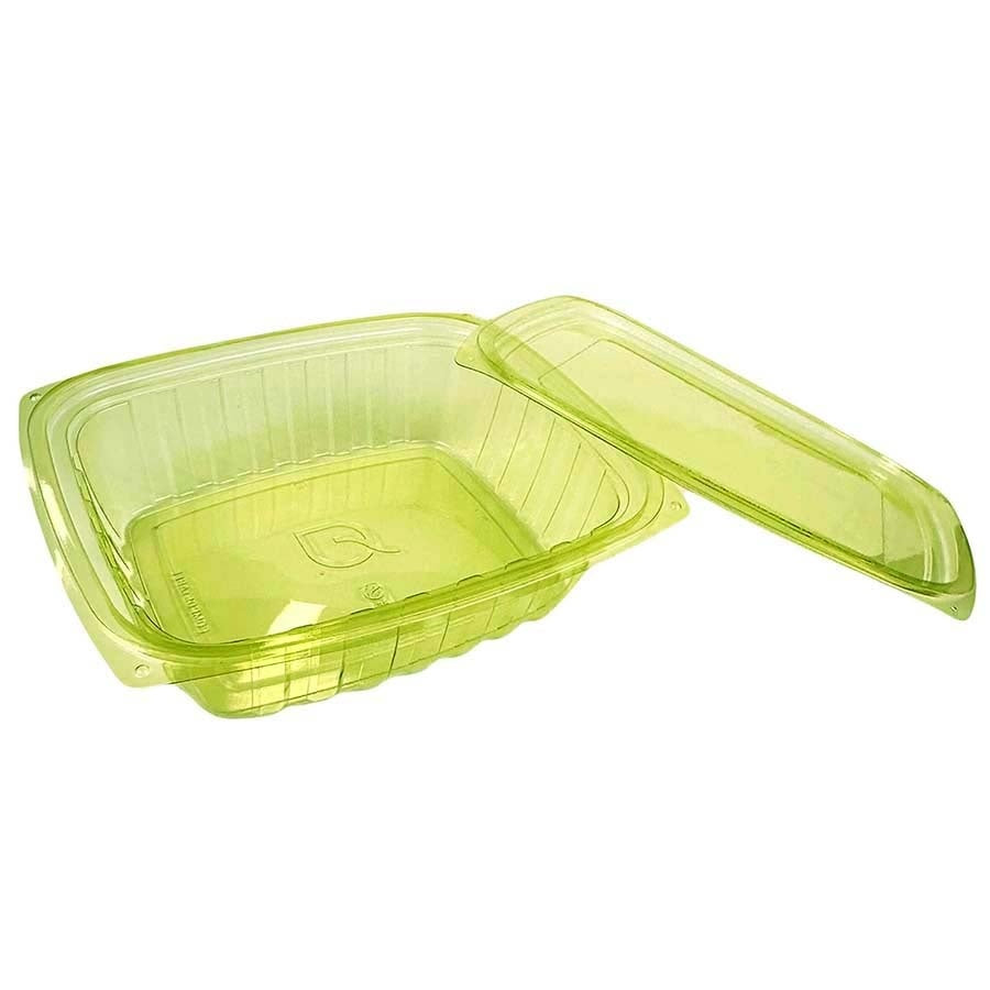 200-PACK OF Container To Go Vegware Compostable 24 oz PLA Deli Containers & Lids w/ Green Tint | 200 count