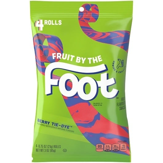 8-PACK OF Fruit By The Foot Berry Tie-Dye Betty Crocker, 8 - 3 Oz