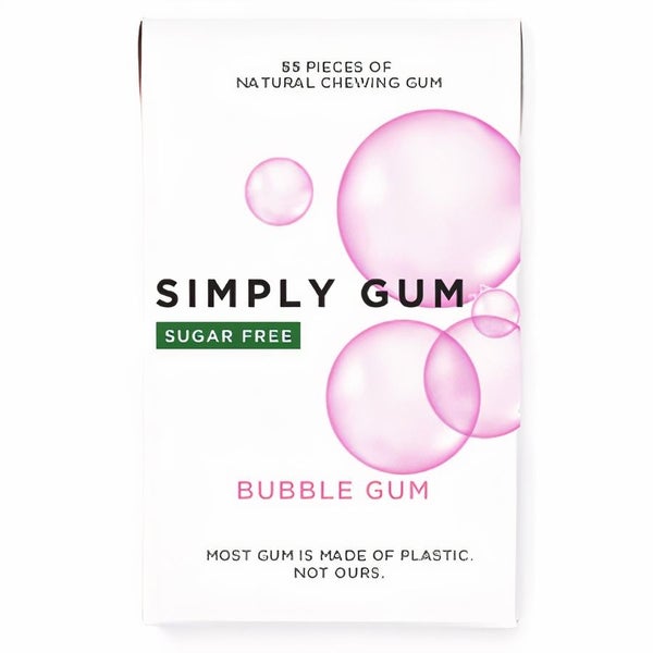 12-PACK OF Gum Bubble Sugar Free Gum 55 CT, Simply Gum
