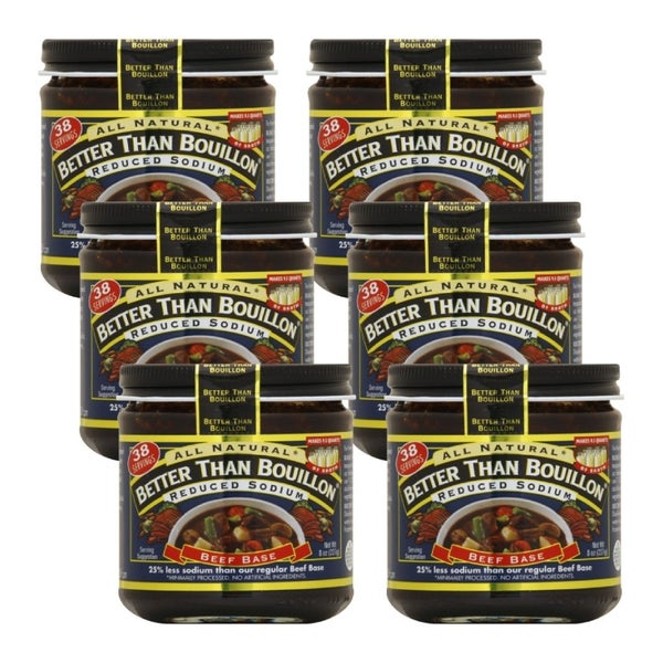 6-PACK OF Soup Base Beef Reduced Sodium Better Than Bouillon 8 oz