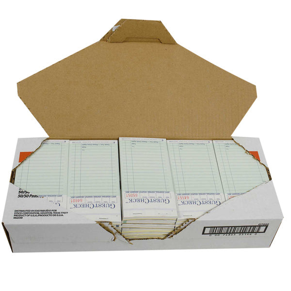 50CT-PACK OF GUEST CHECK NOCARB 2PART GREEN
