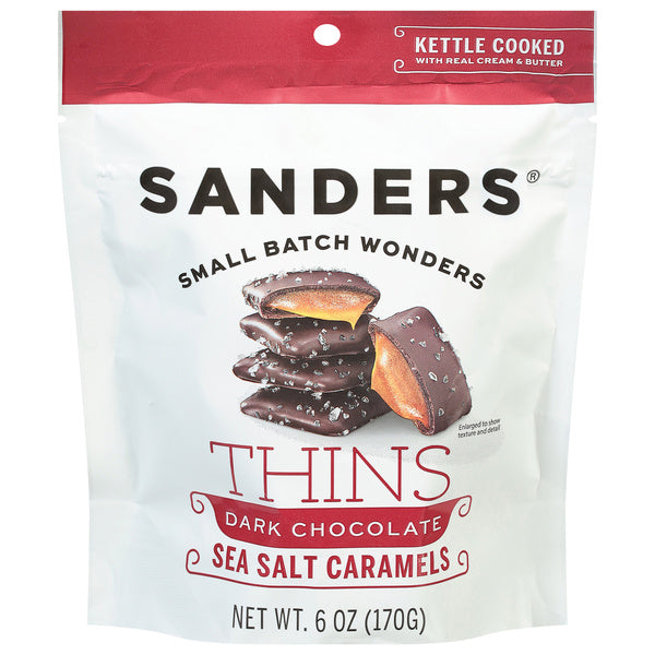 6-PACK OF SNACK SWEET DARK CHOCOLATE SEA SALT CARAMELS