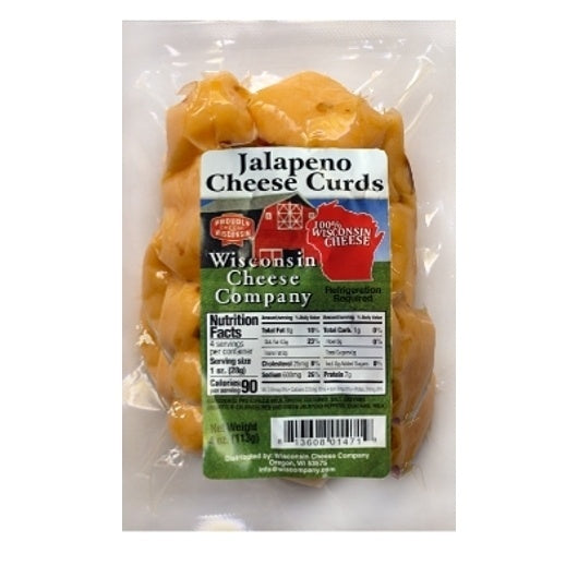 32-PACK OF Jalapeno Cheese Curds Wisconsin Cheese, 4 - 8 - 4 Oz