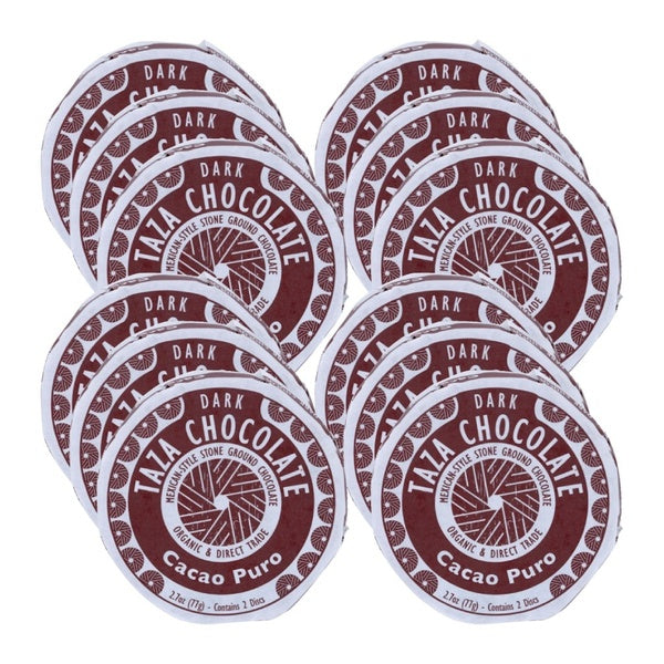 12-PACK OF Chocolate Bar Organic 100% Mexican Dark Chocolate Taza Chocolate 2.7 oz