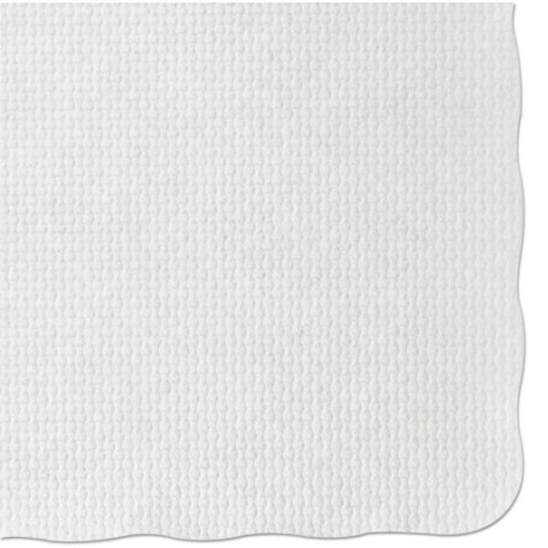1000-PACK OF Hoffmaster PM32052 White Knurl Embossed Scalloped Edge Placemats - 9.5 x 13.5 Inches - 1000 Count for Elegant Dining Experience
