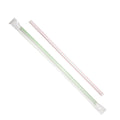 8000-PACK OF Straw Wrapped Karat 8,000 ct Jumbo Straws | Individually Wrapped | Mixed Stripes (0.2" x 7.5")