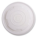 500-PACK OF Lid Plastic Eco-Products World Art PLA-Laminated Plastic Soup Container Lids - White - 12 oz, 16 oz, 32 oz (Pack of 500) - Ideal for Soups and Sauces