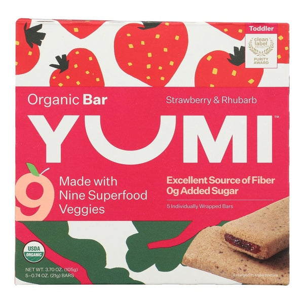 6-PACK OF SNACK BAR STRAWBERRY & RHUBARB
