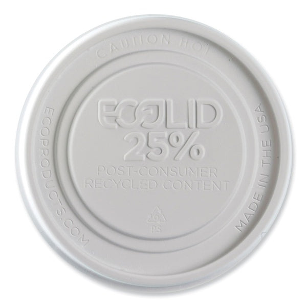 500-PACK OF Lid Plastic EcoLid 25% Recycled Food Container Lid - Sustainable Solution for 12 to 32 oz Containers - 500 Count - White