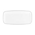 12-PACK OF Plate Plastic 10.6x5 White Silver